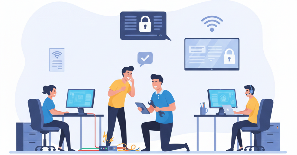 Sieci komputerowe Warszawa - Tworzenie i wsparcie 4 Wparcie techniczne serwis przy pracy