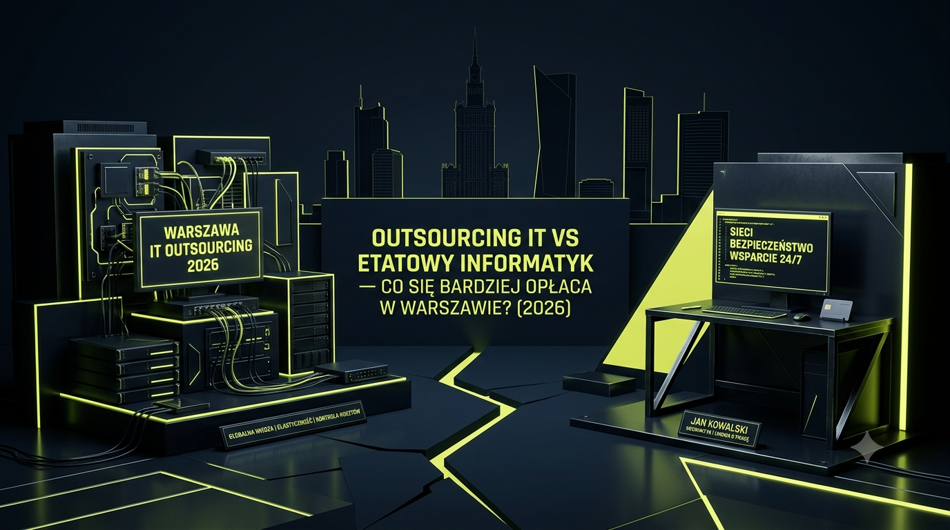 Outsourcing IT vs etatowy informatyk — co się bardziej opłaca dla firm w Warszawie? (2026)